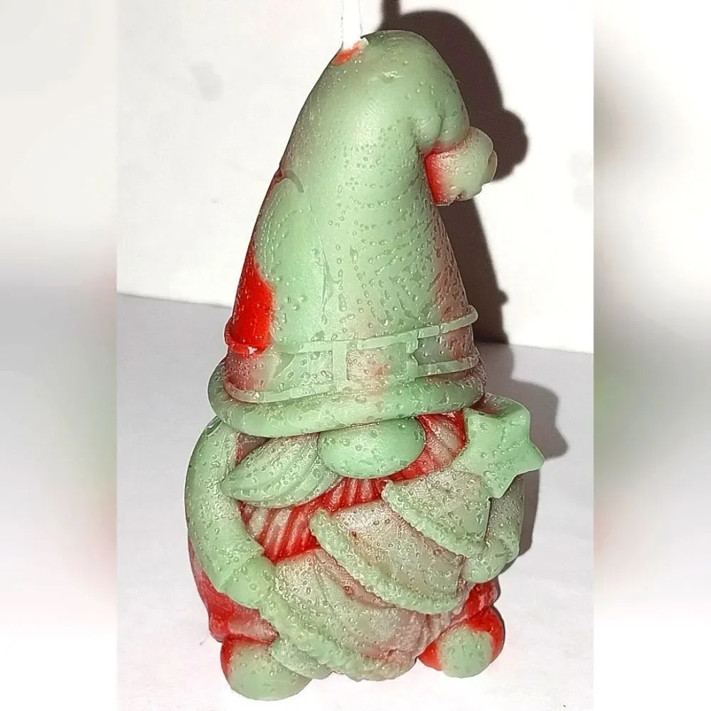 Hand crafted limited edition gnome holiday candle